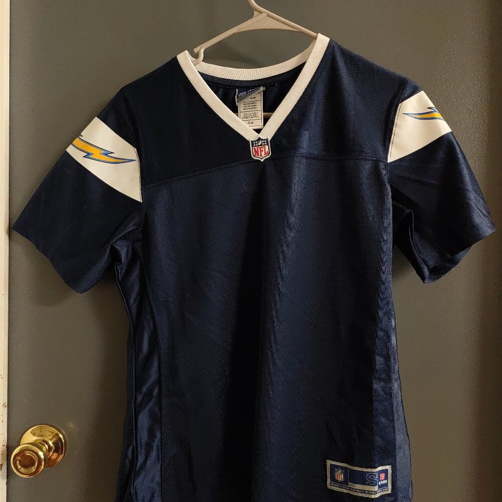 Los Angeles Chargers Women's Small Blank Jersey Bark Blue Pro Line NFL Players